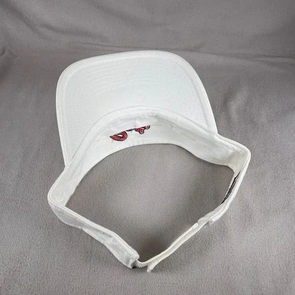 Cats Visor Hat Men OS White Embroidered Strapback Sun Cap Richardson Sports - Picture 7 of 11